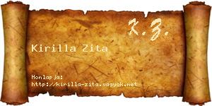 Kirilla Zita névjegykártya